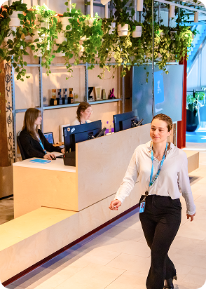 Photo of the reception in the 2degrees office